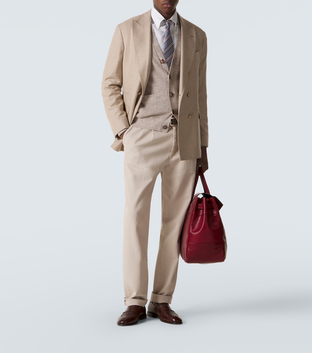 Ribbed-knit linen and cotton cardigan | Brunello Cucinelli