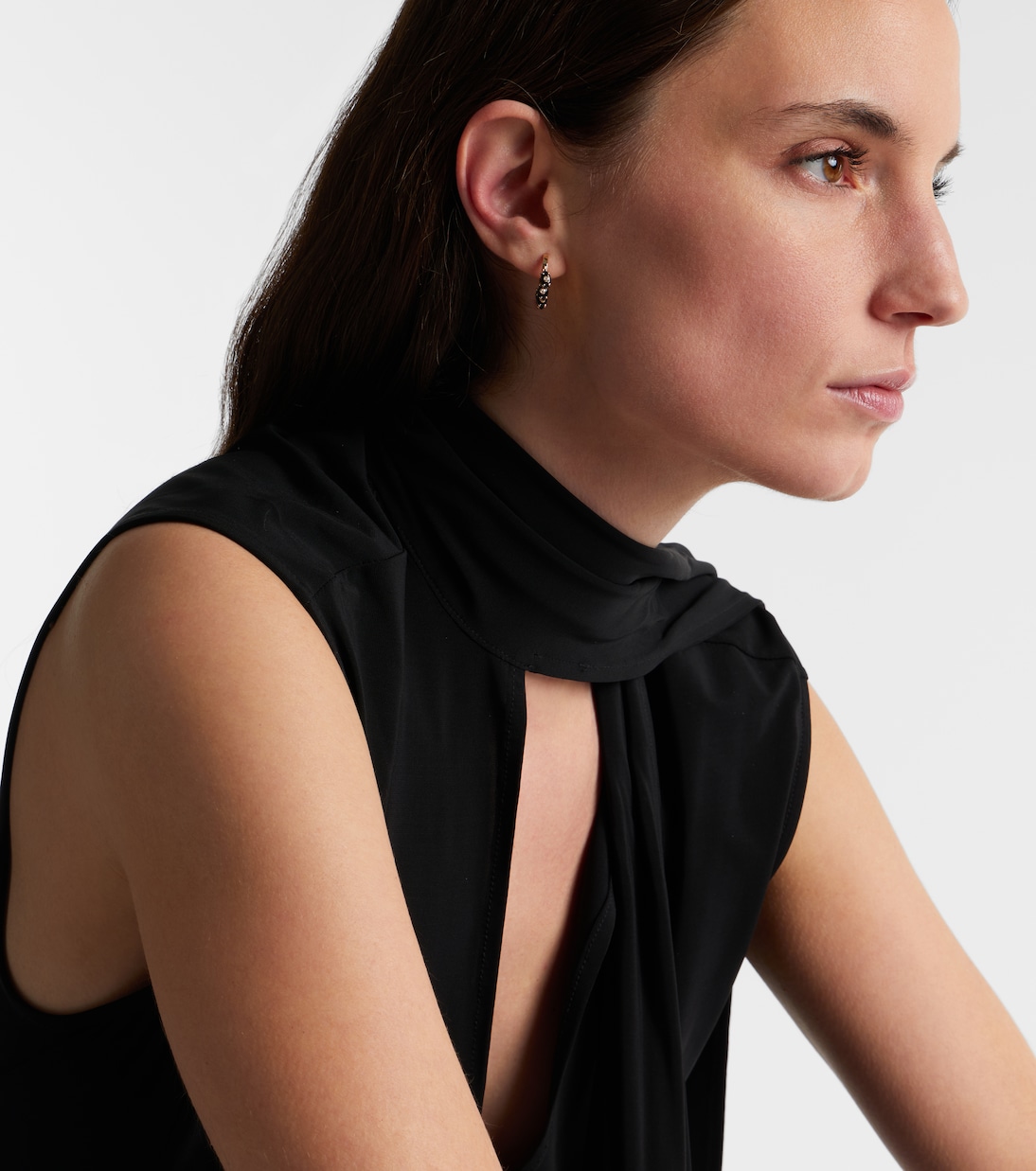 Ohrringe aus 14kt Gelbgold (585/1000) mit Diamanten und Onyx | Sydney Evan