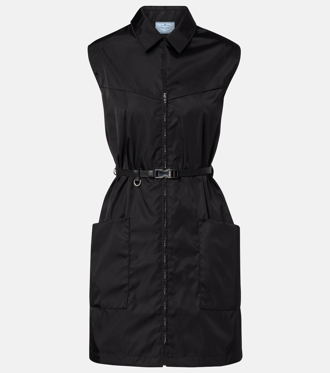 Re-Nylon belted zip-up minidress | Prada