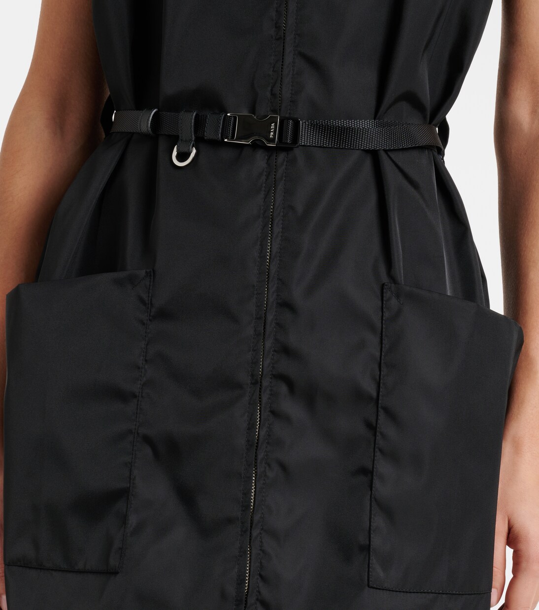 Re-Nylon belted zip-up minidress | Prada