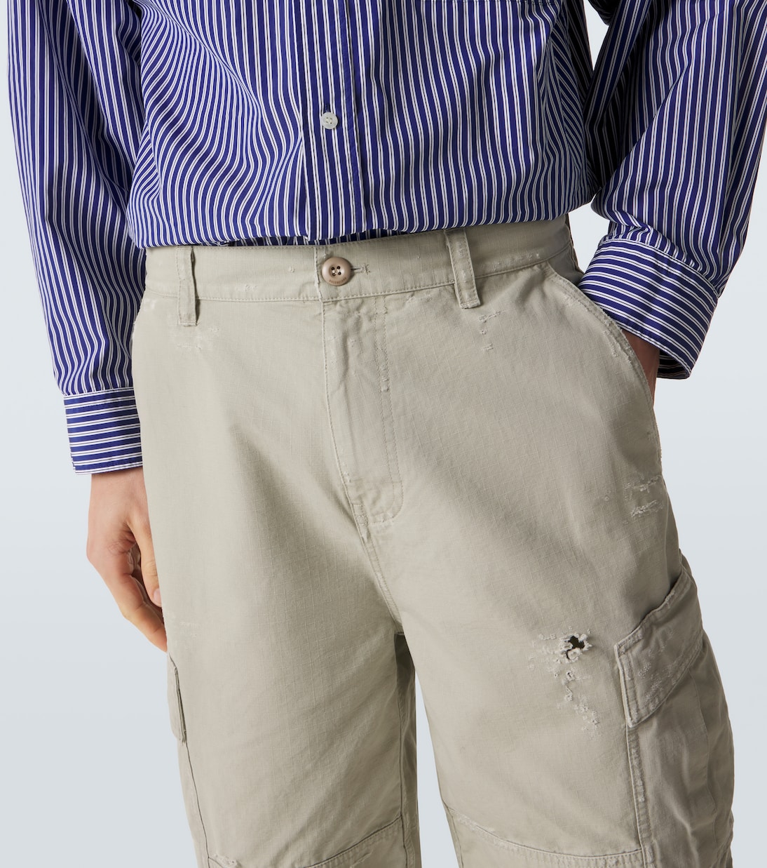 棉质九分工装裤 | Balenciaga