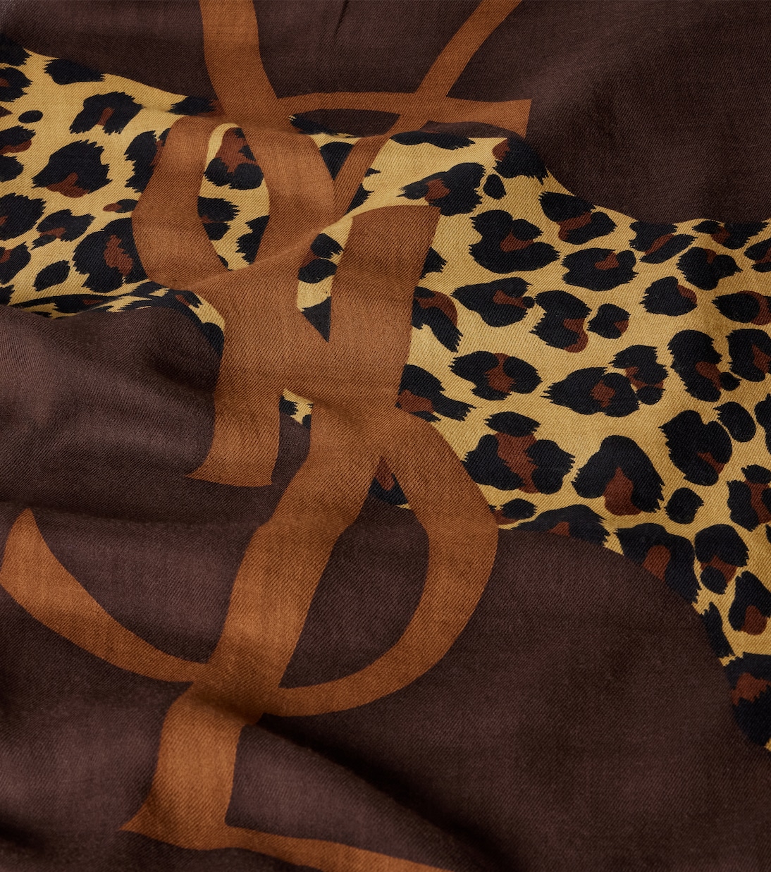 Cassandre printed wool twill scarf | Saint Laurent