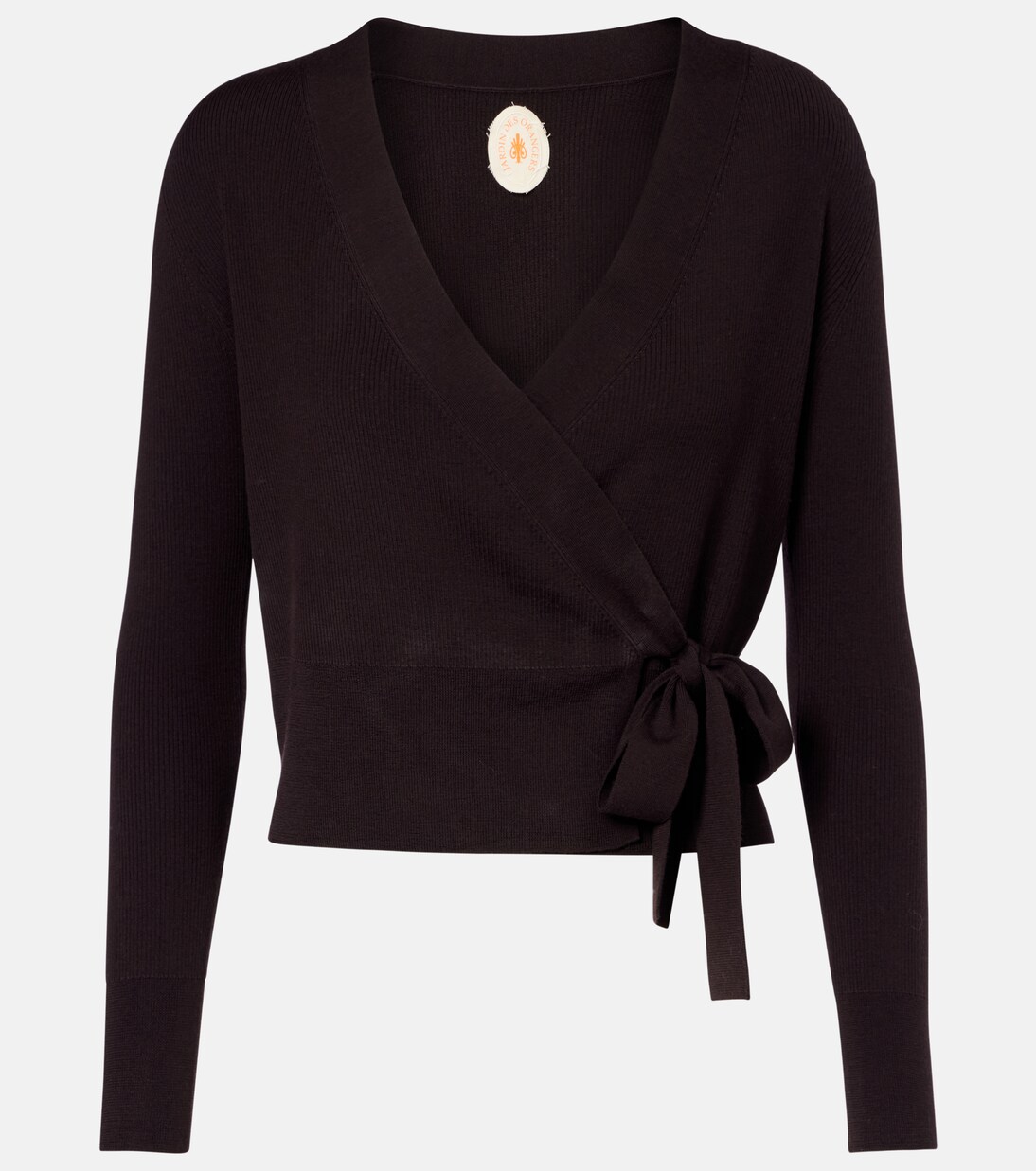 Virgin wool wrap cardigan | Jardin des Orangers