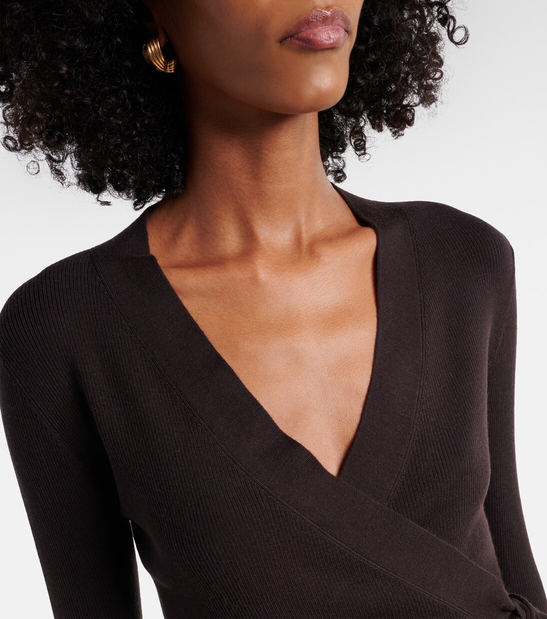 Virgin wool wrap cardigan | Jardin des Orangers