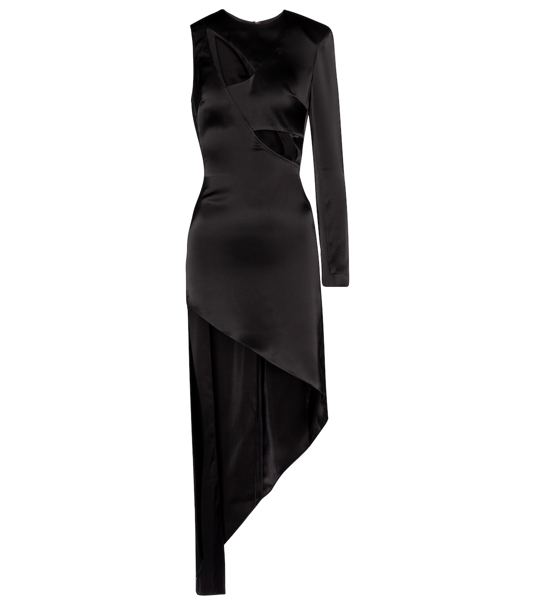 Cut-out asymmetric satin minidress | David Koma