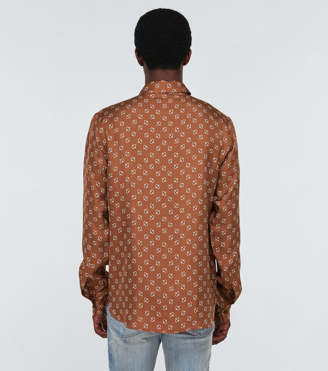 Camicia in seta con stampa micro Paisley | Amiri