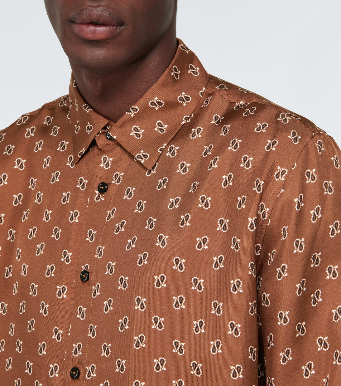 Camicia in seta con stampa micro Paisley | Amiri