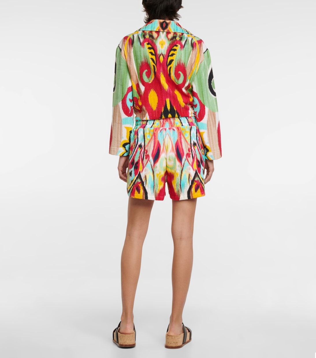 Shorts in cotone a vita alta con stampa | Etro