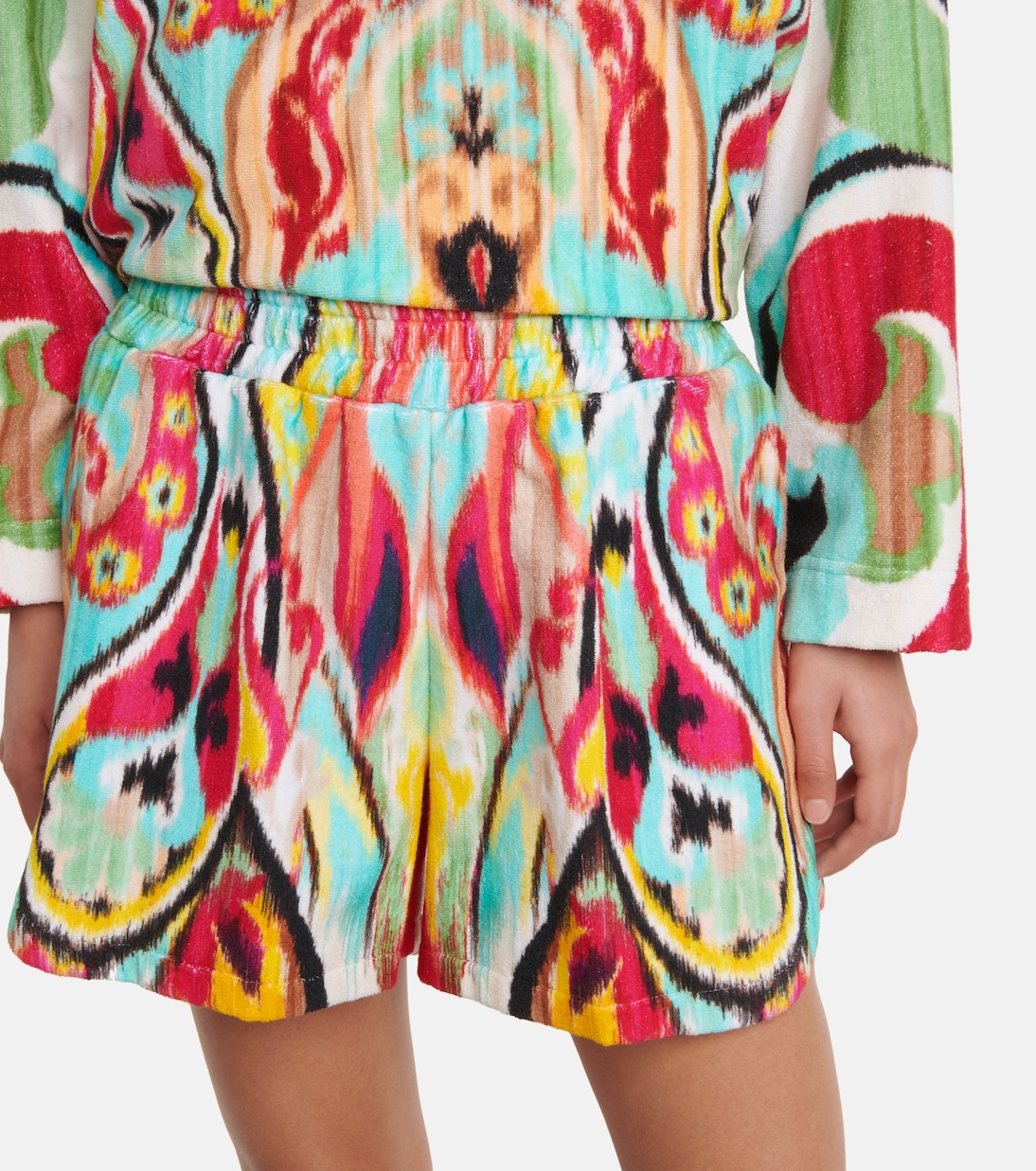 Shorts in cotone a vita alta con stampa | Etro