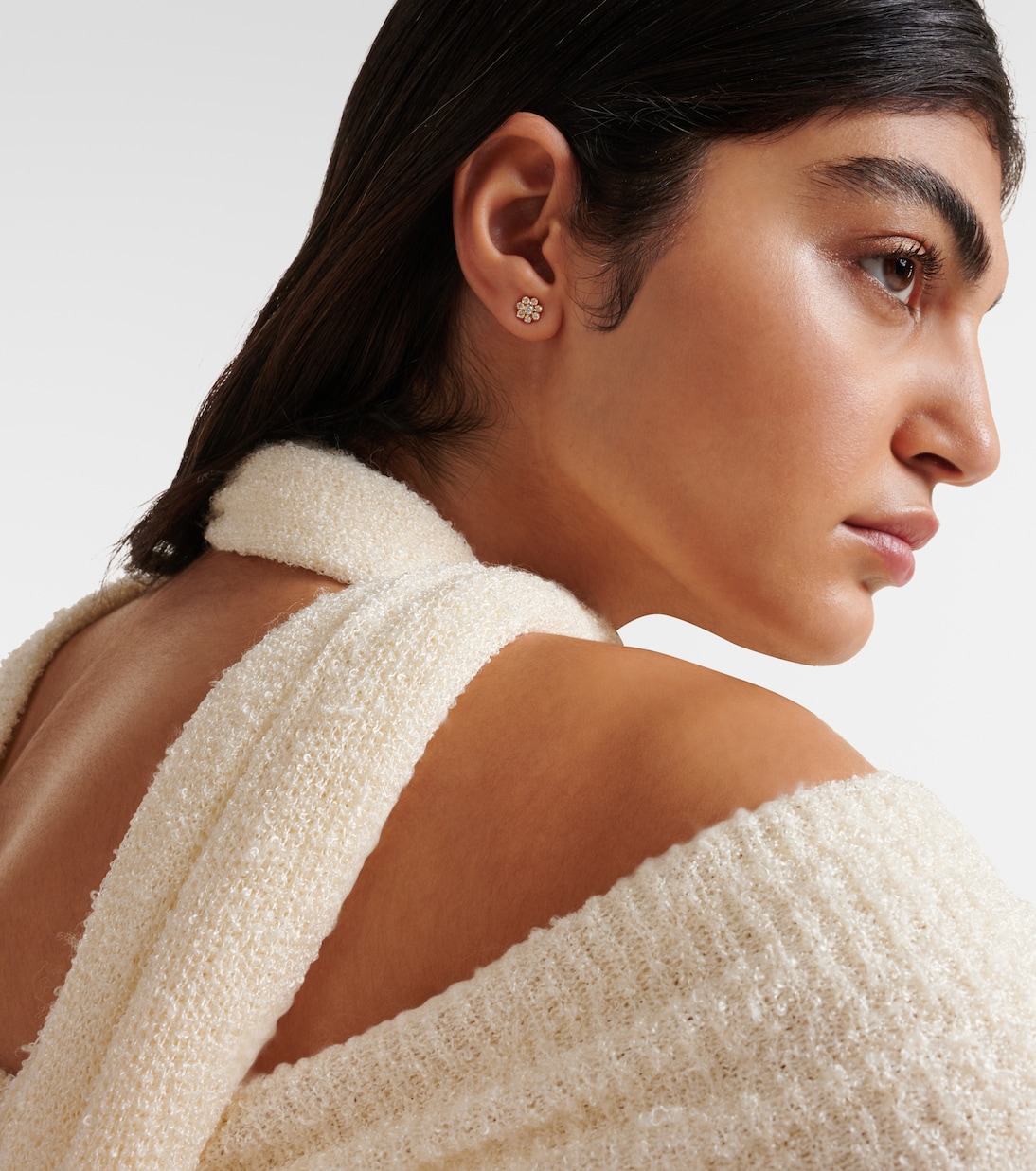 Boucle d’oreille unique Bellis en or jaune 18 ct et diamants | Sophie Bille Brahe