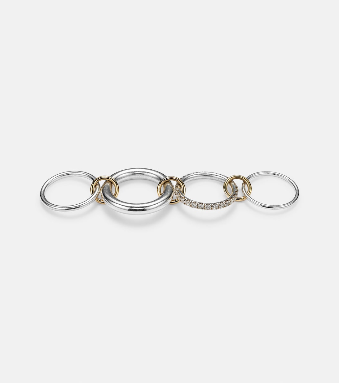 Anello Luna in oro 18kt e argento sterling con diamanti | Spinelli Kilcollin