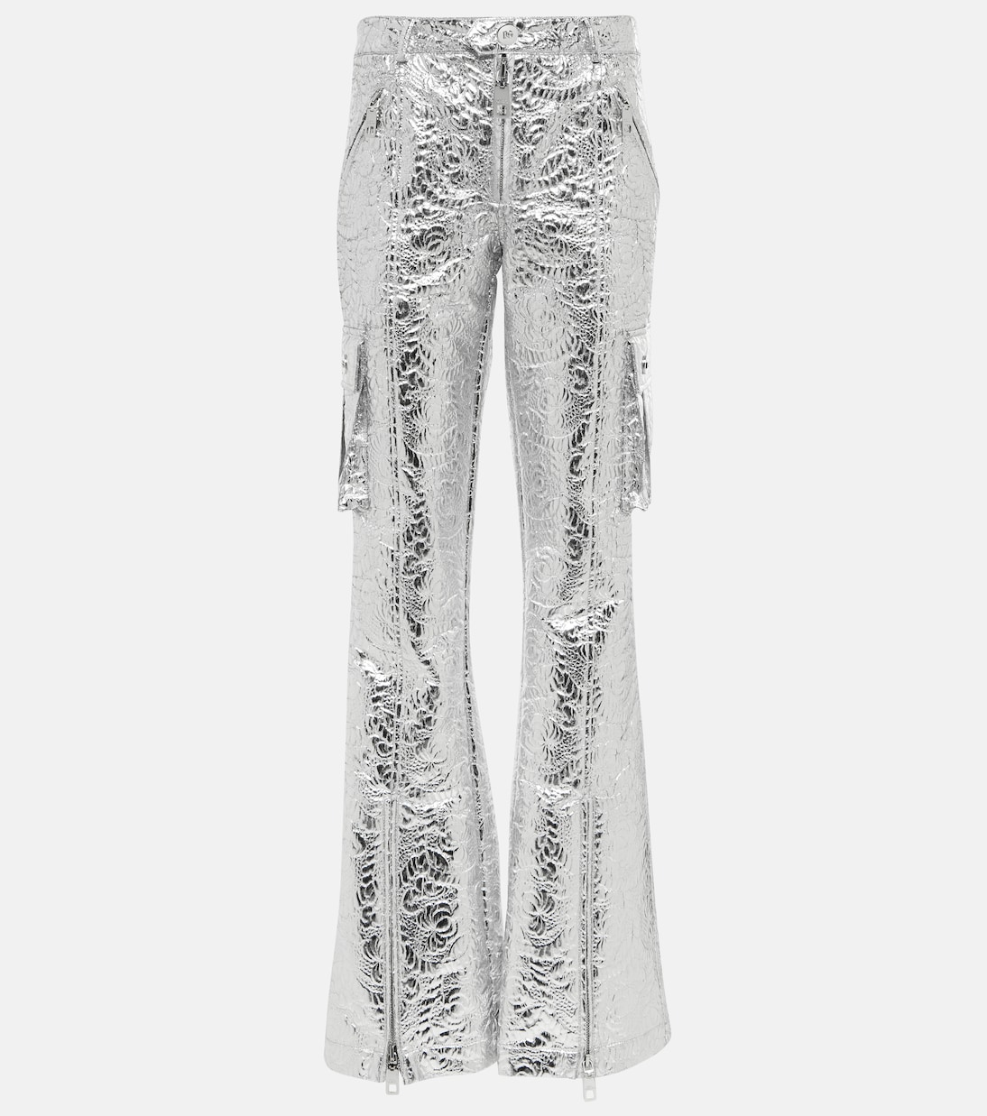 Pantalones cargo con brocado laminado | Dolce&Gabbana