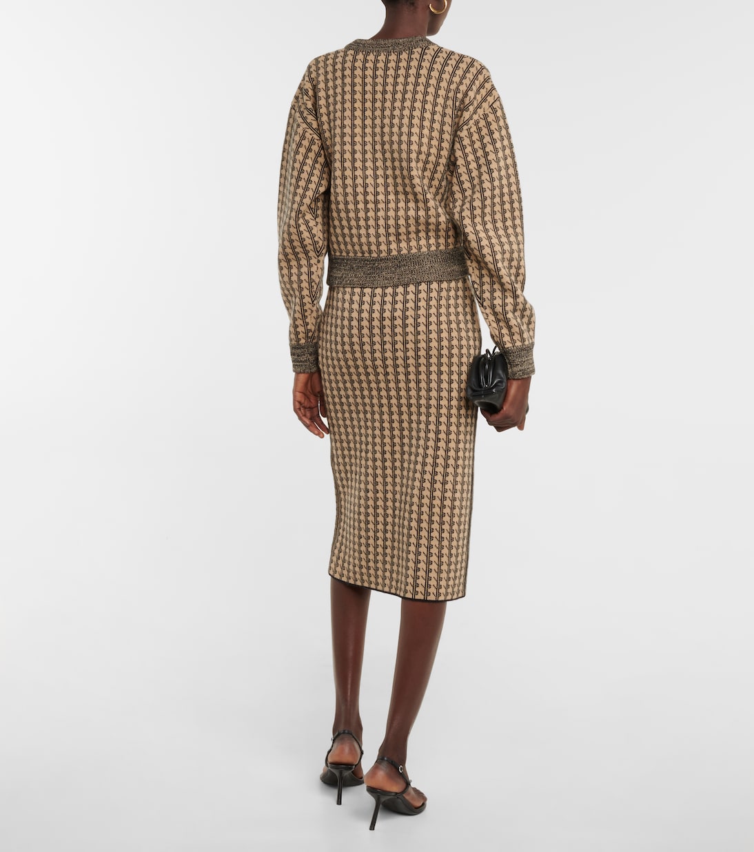 Cardigan en jacquard de laine | Victoria Beckham
