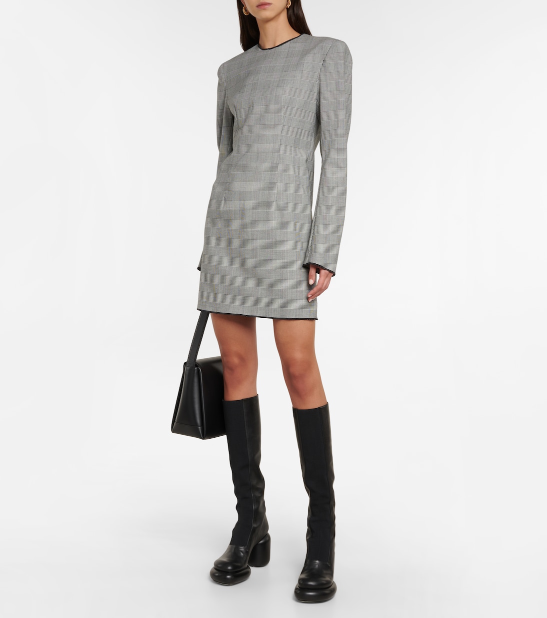 Medeola checked wool-blend minidress | Sportmax