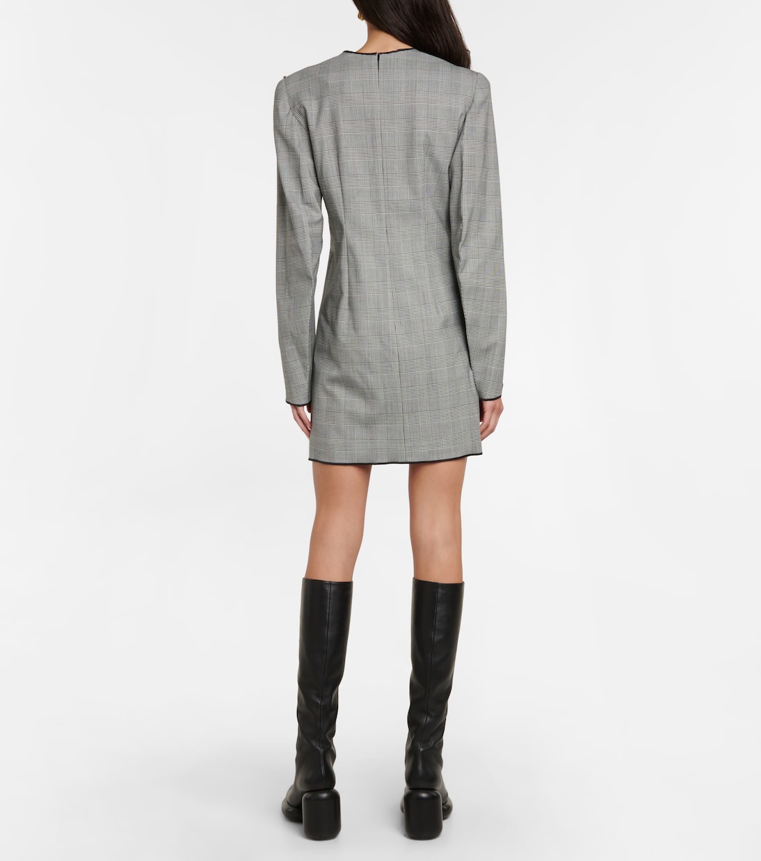 Medeola checked wool-blend minidress | Sportmax