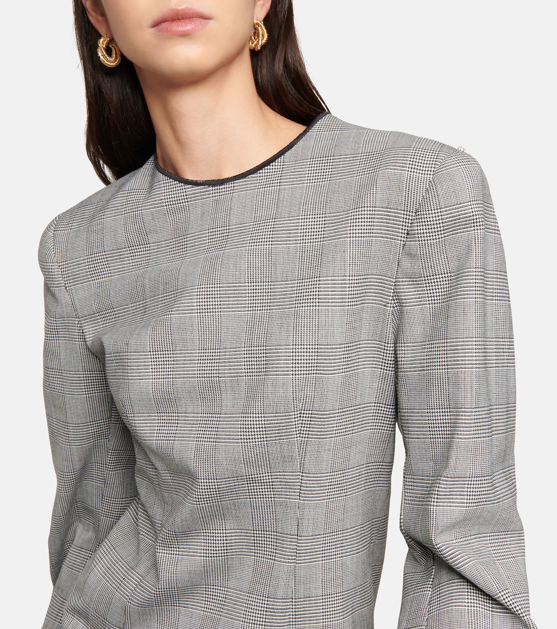 Medeola checked wool-blend minidress | Sportmax