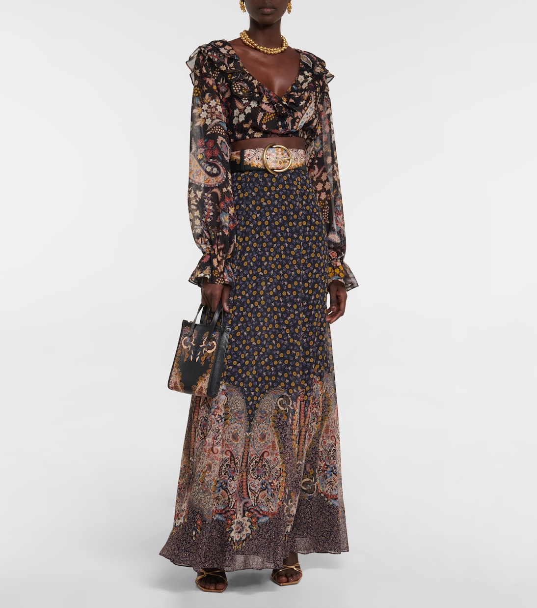 Paisley silk crop top | Etro