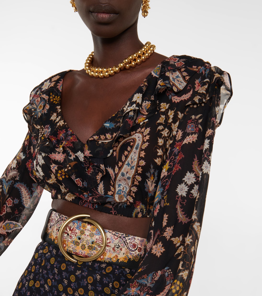 Paisley silk crop top | Etro