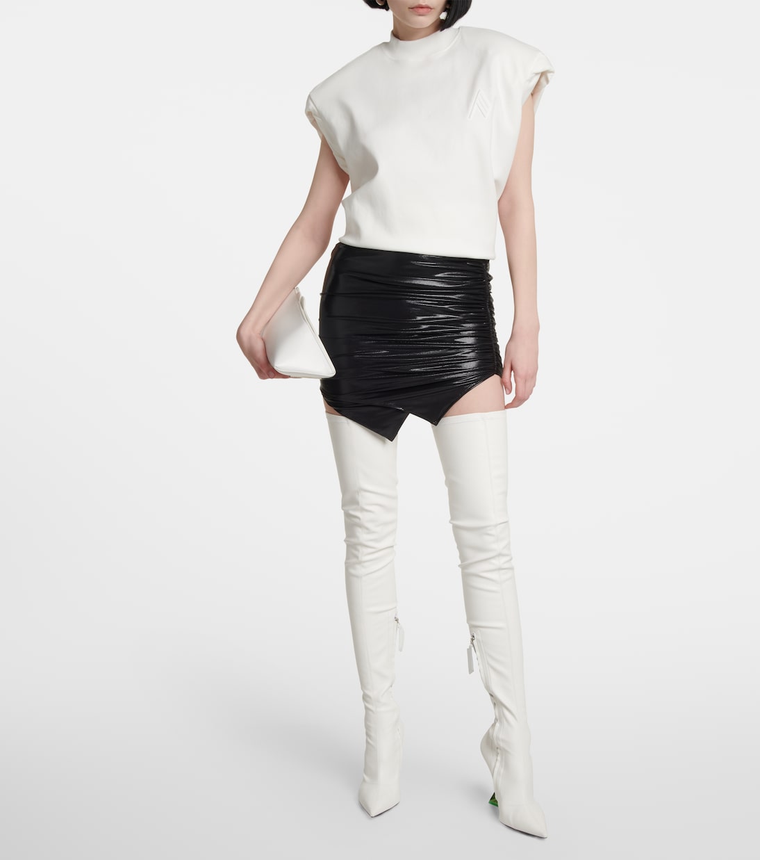 Hatty ruched jersey miniskirt | The Attico