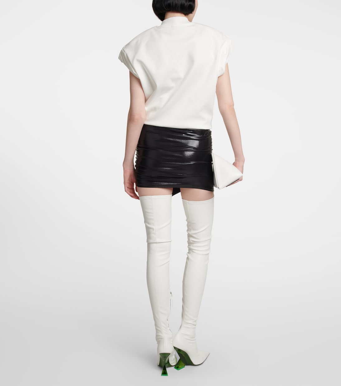 Hatty ruched jersey miniskirt | The Attico