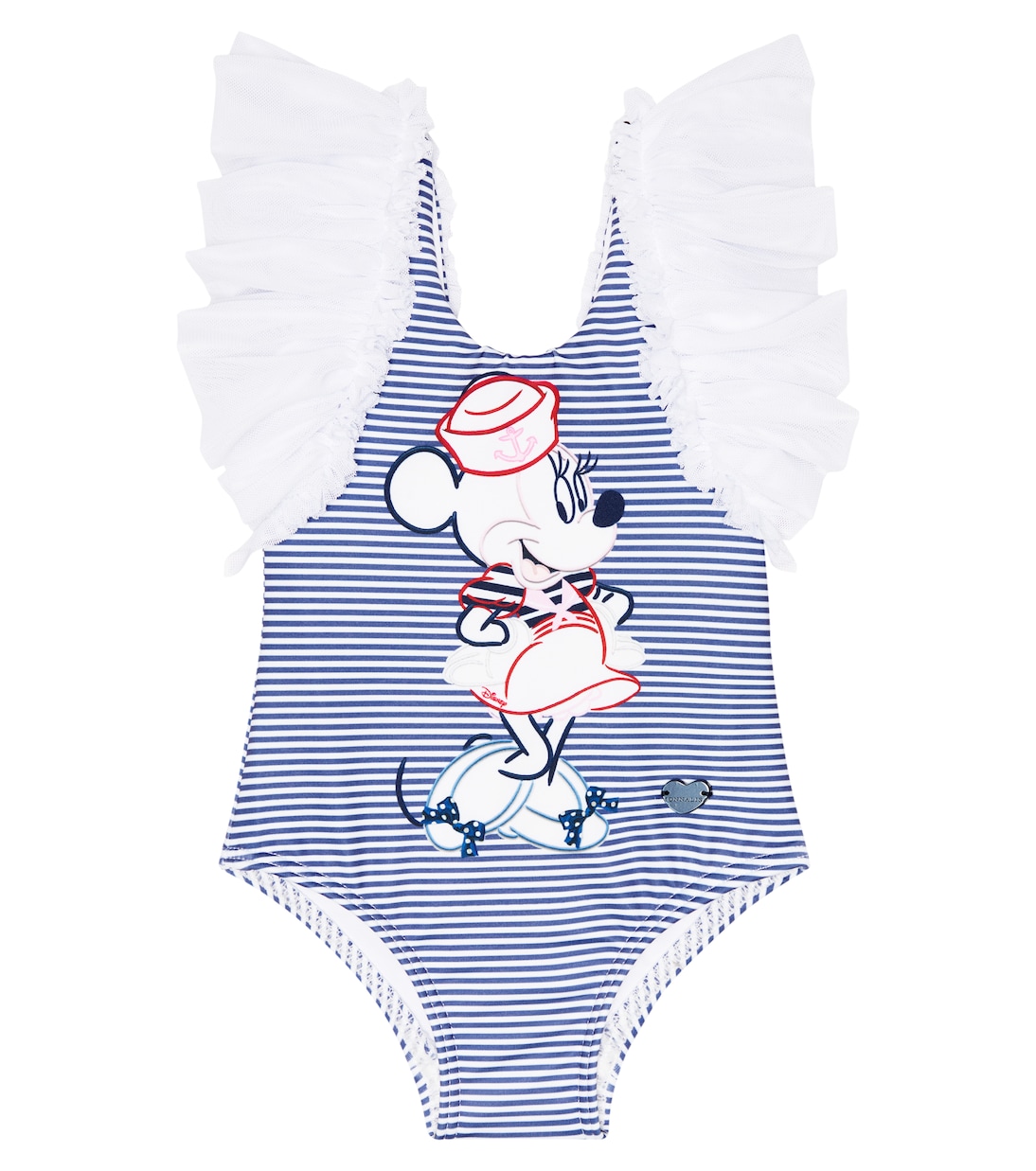 Baby x Disney® striped ruffle-trimmed swimsuit | Monnalisa