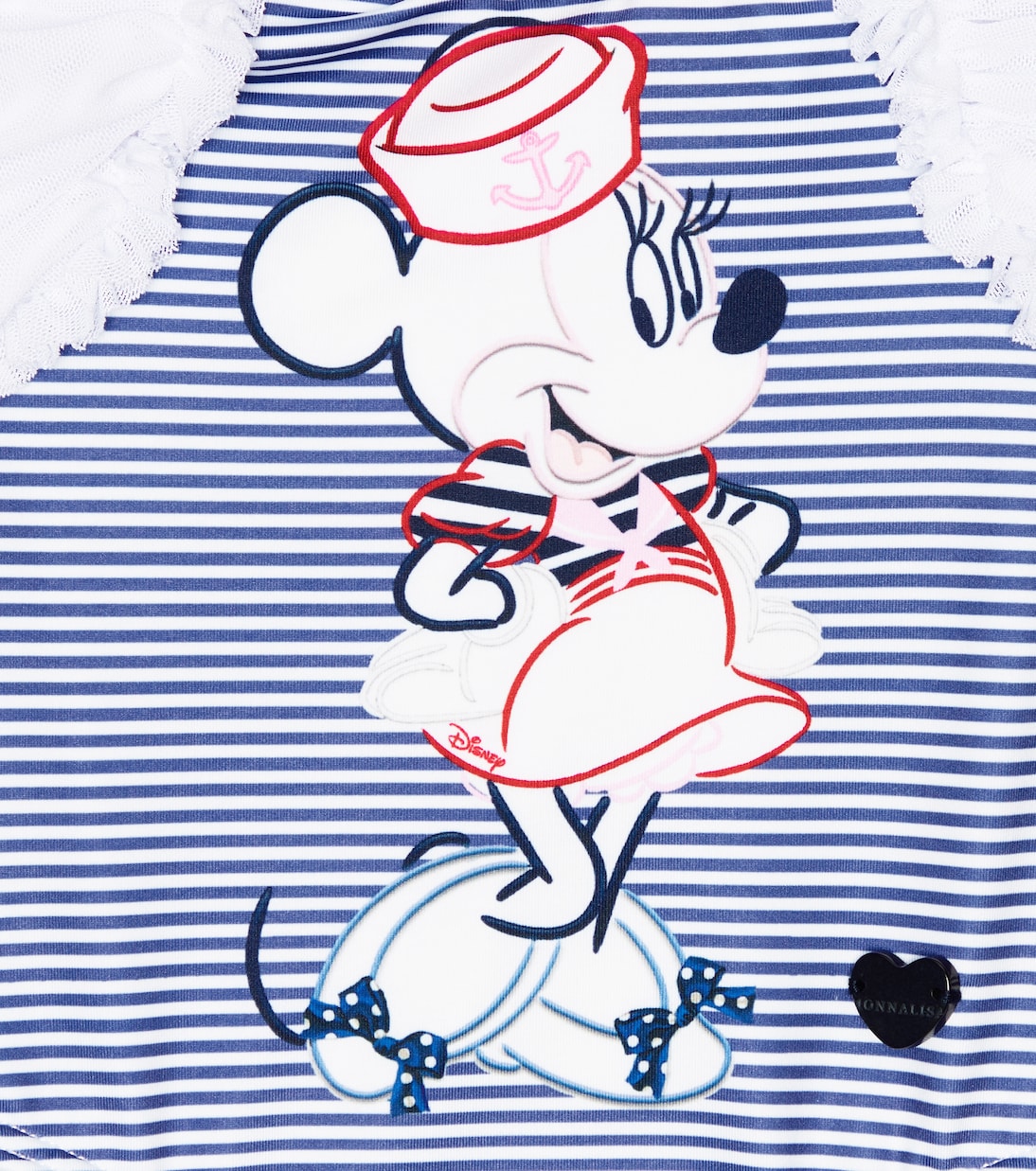 Baby x Disney® striped ruffle-trimmed swimsuit | Monnalisa