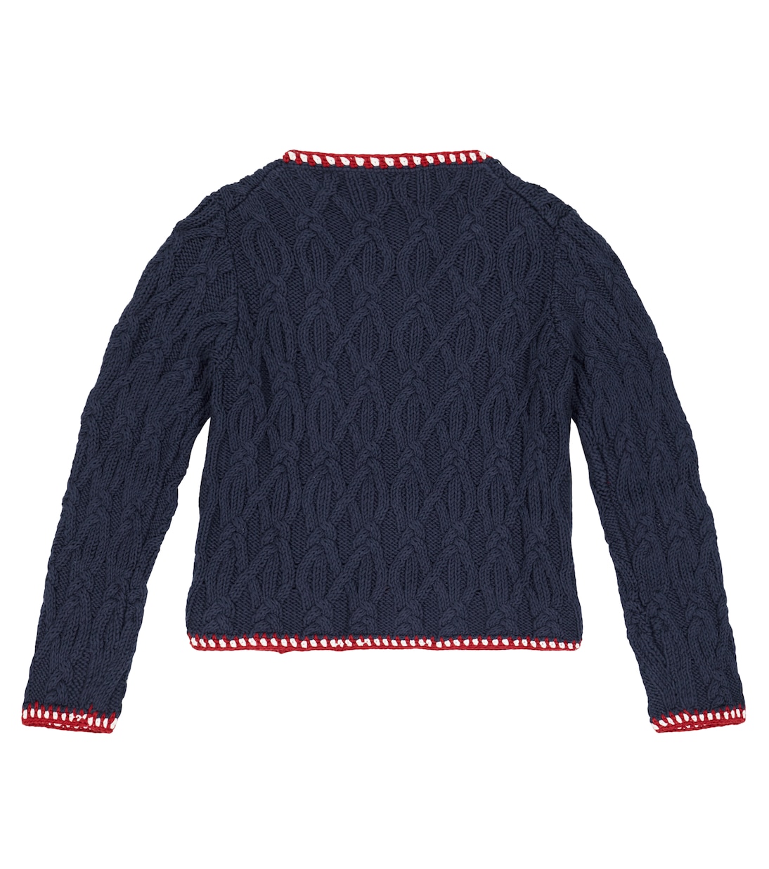 Cárdigan en punto trenzado de algodón | Loro Piana Kids