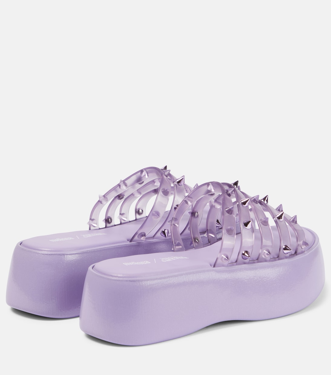 x Melissa Becky Punk Love PVC platform slides | Jean Paul Gaultier