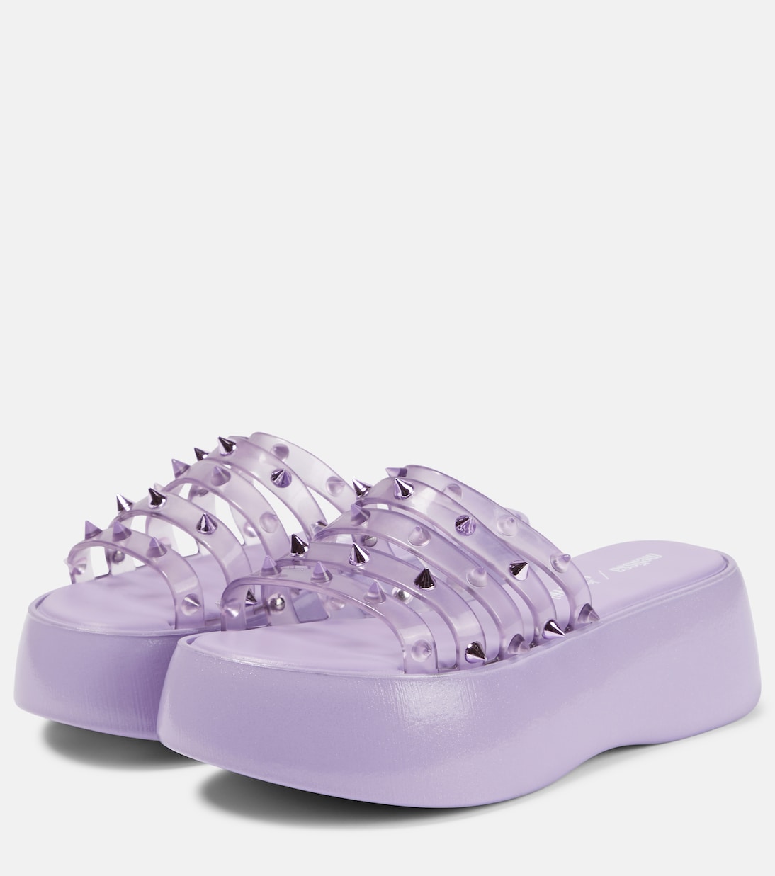 x Melissa Becky Punk Love PVC platform slides | Jean Paul Gaultier