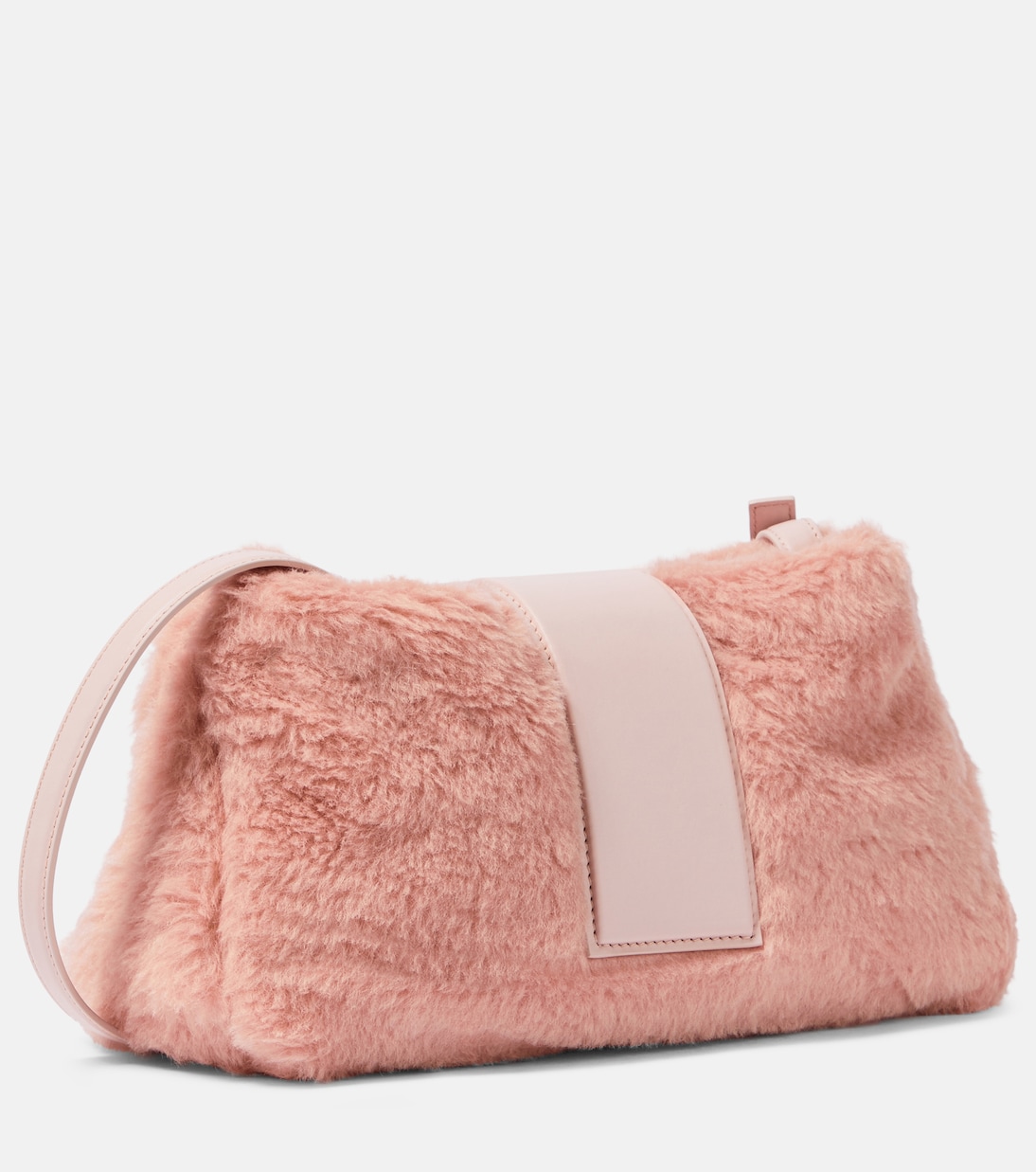 Clutch Cuscino aus Teddyfleece mit Leder | Max Mara