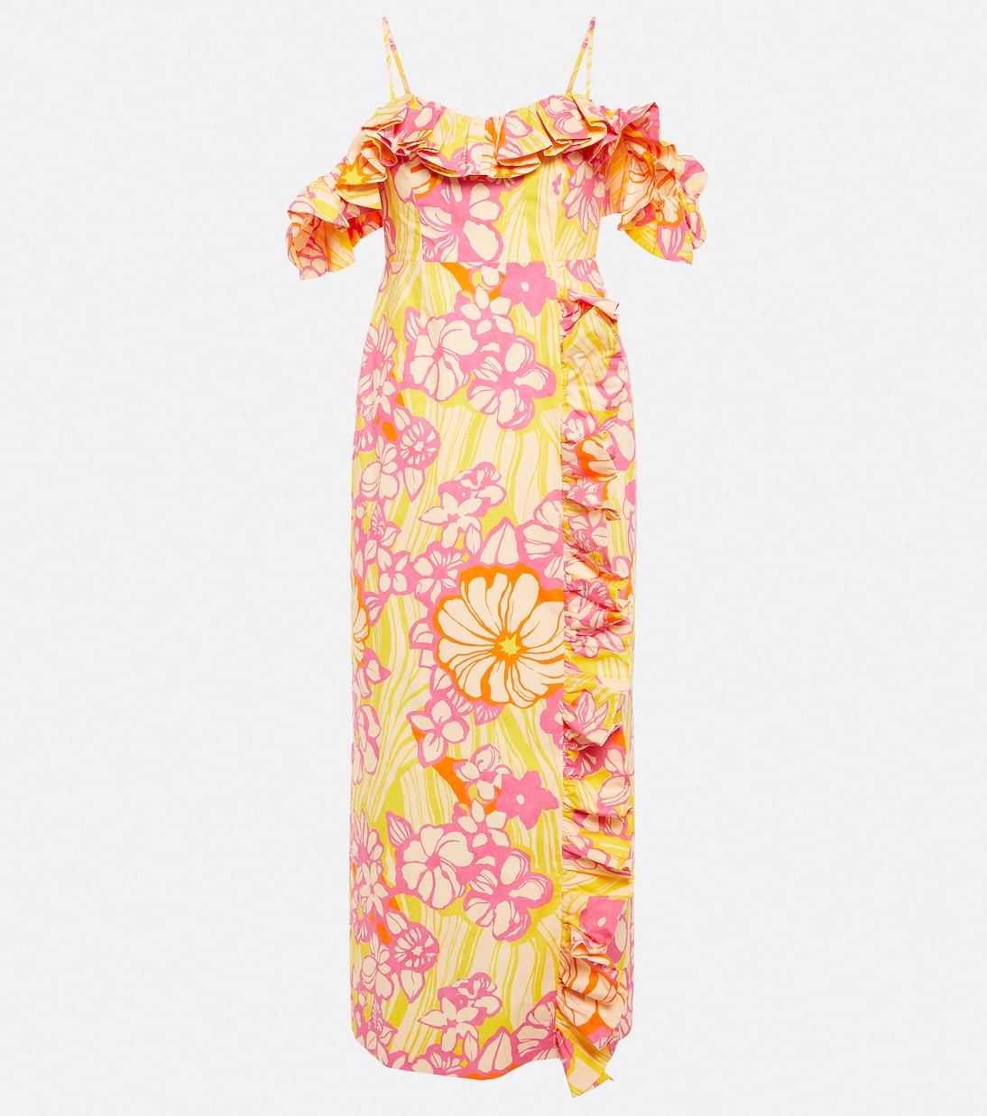 Fenella ruflled cotton midi dress | Alémais