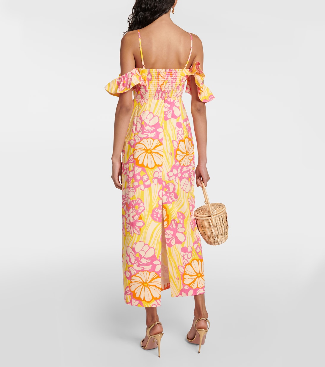 Fenella ruflled cotton midi dress | Alémais
