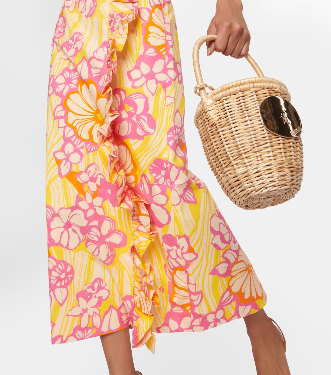 Fenella ruflled cotton midi dress | Alémais