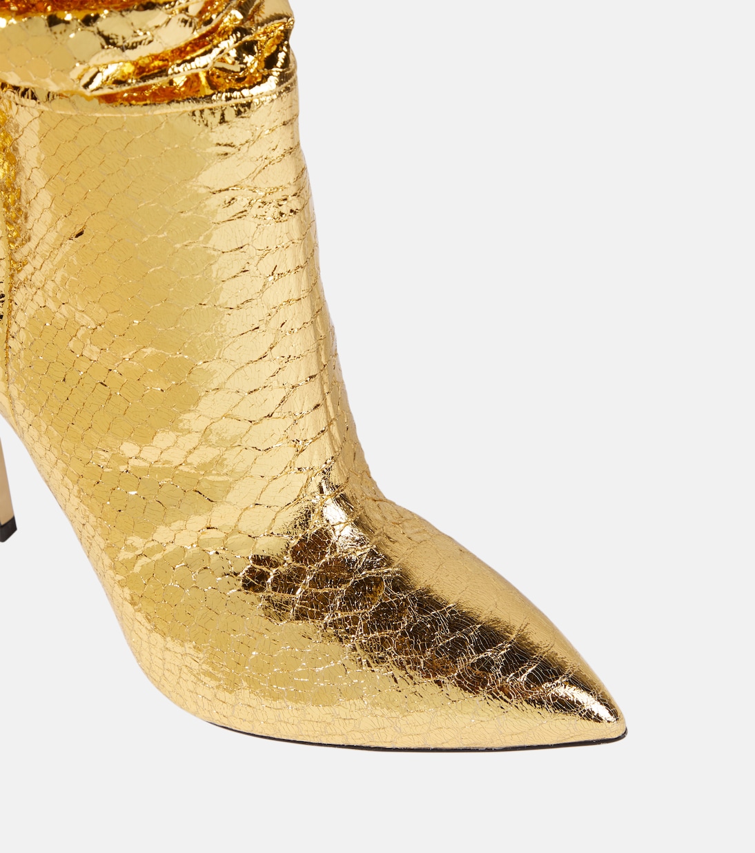 Slouchy metallic leather boots | Paris Texas