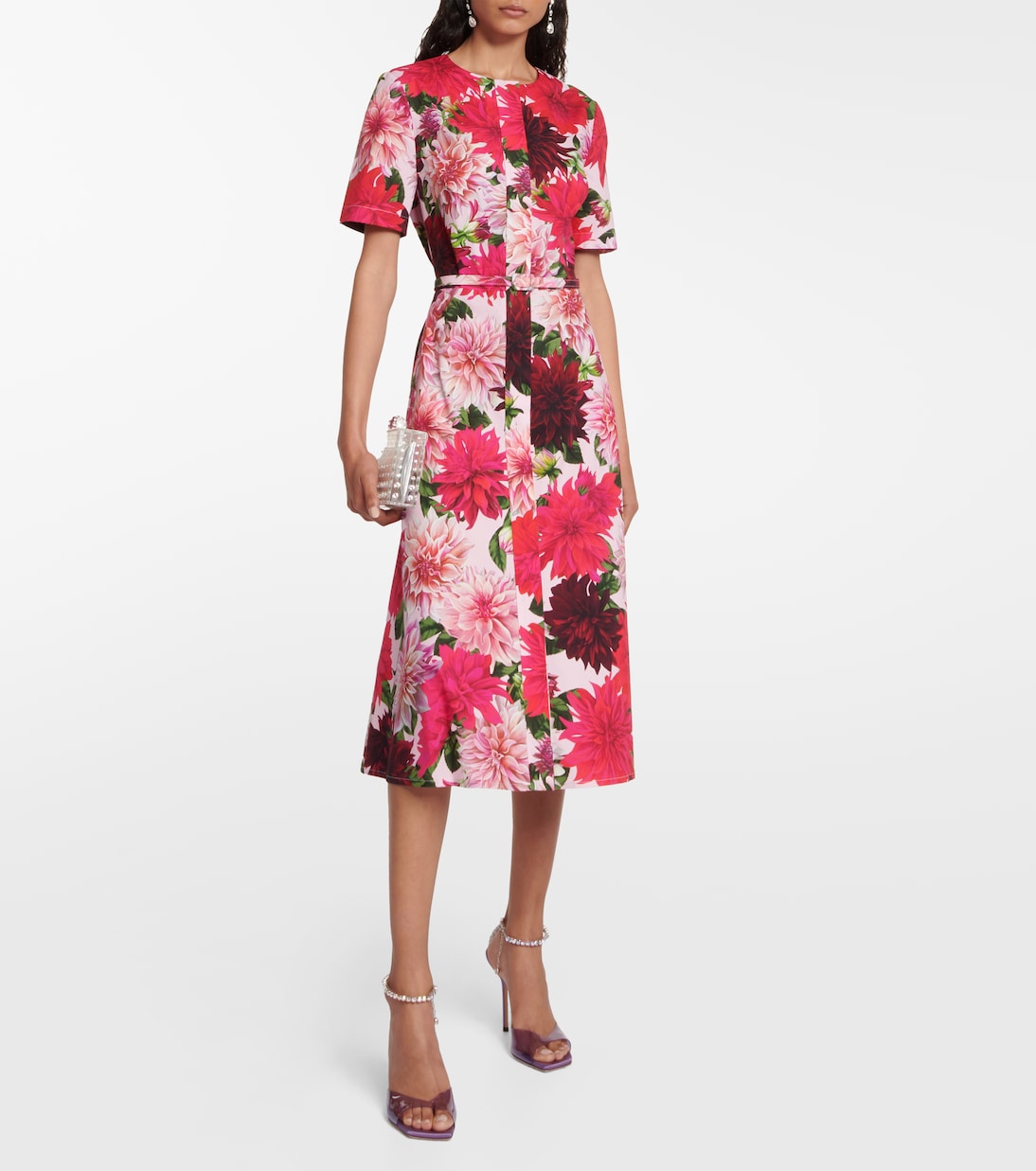 Cotton-blend poplin midi dress | Oscar de la Renta