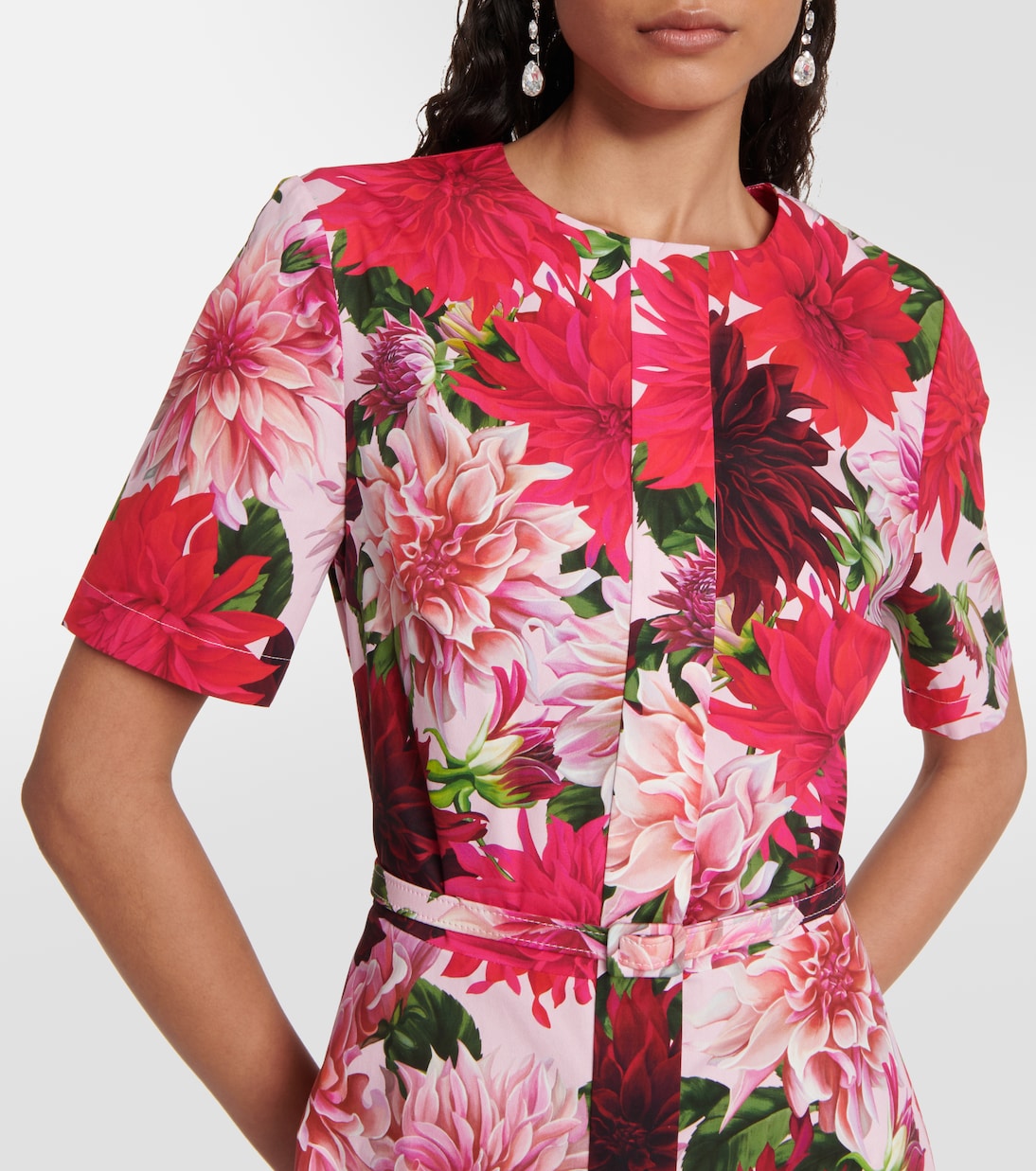 Cotton-blend poplin midi dress | Oscar de la Renta