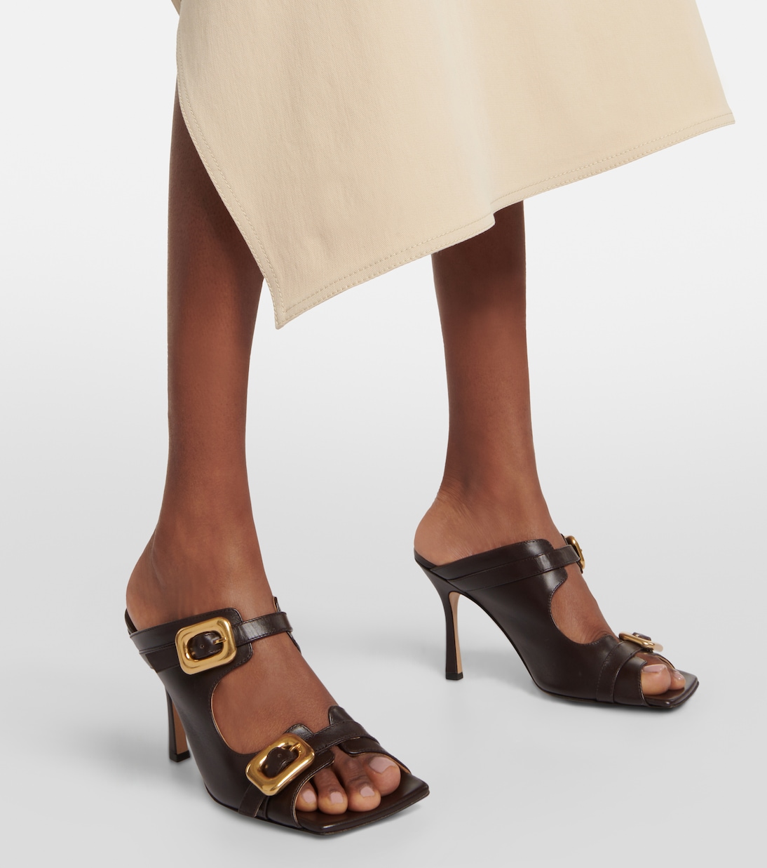 Sandalen Stretch Buckle aus Leder | Bottega Veneta