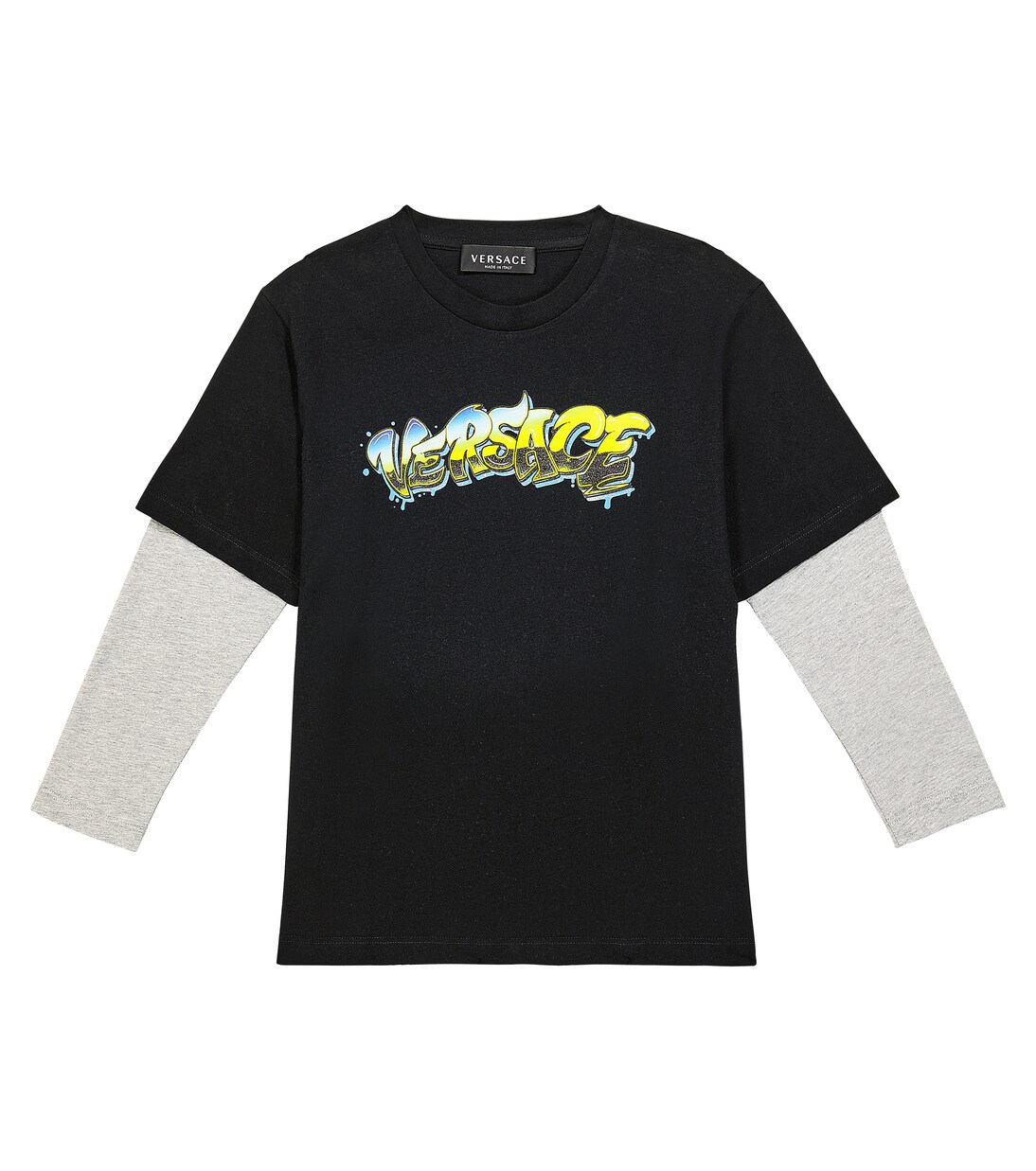 로고 코튼 저지 티셔츠 | Versace Kids