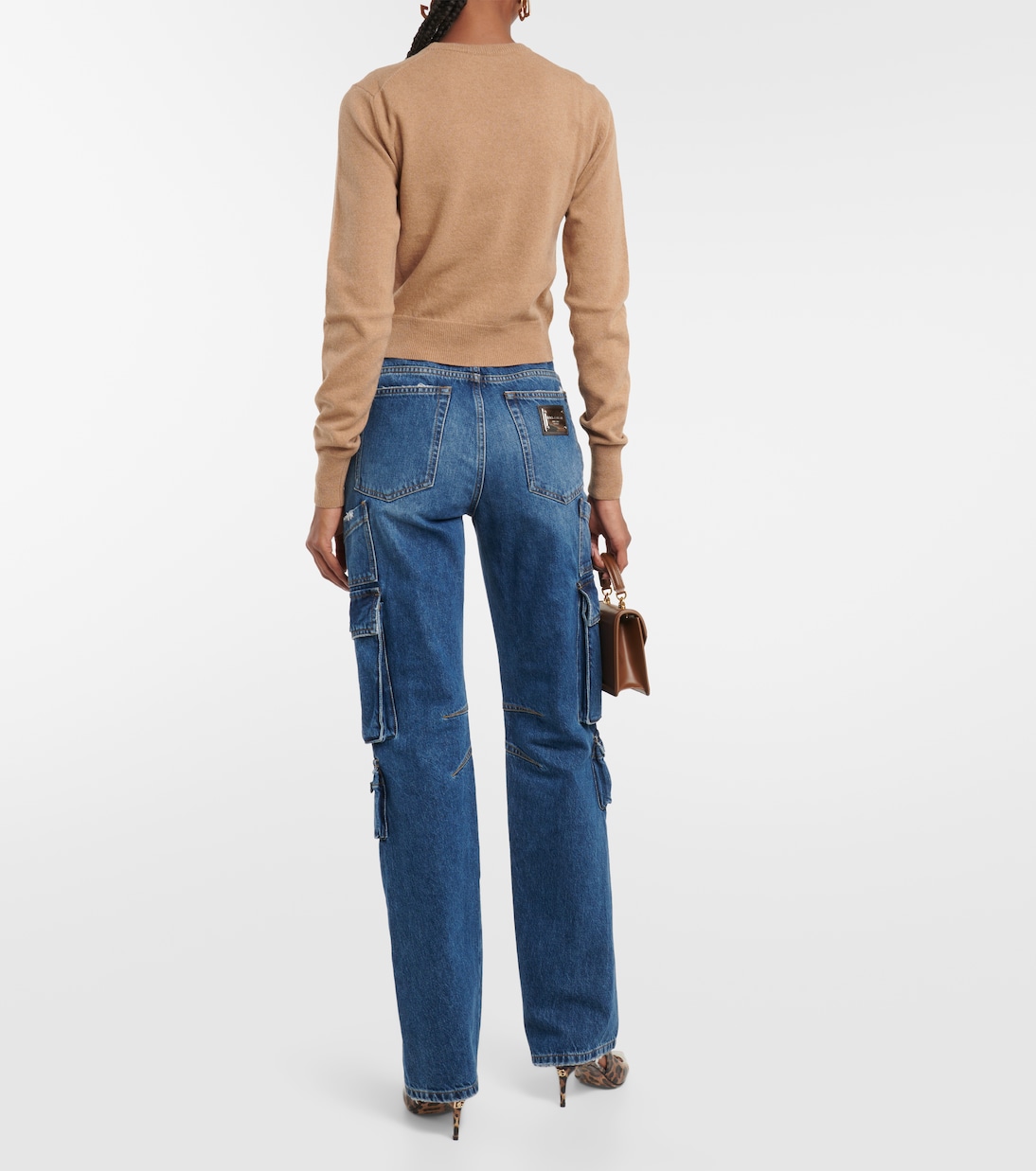 Jersey en mezcla de cachemir cropped | Dolce&Gabbana