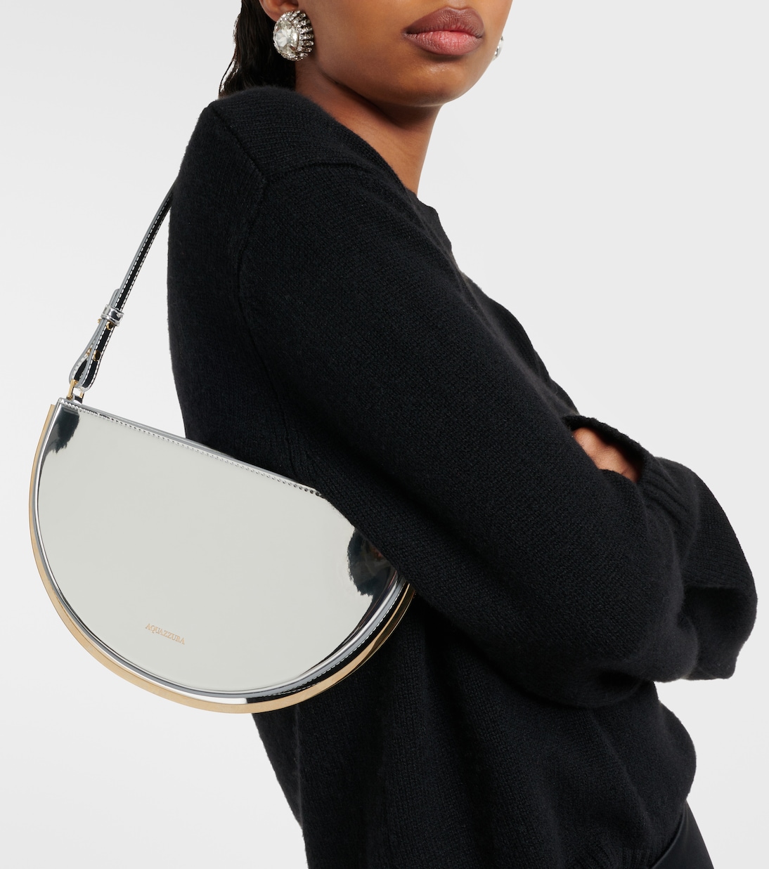 Borsa a spalla Purist Mini in pelle | Aquazzura