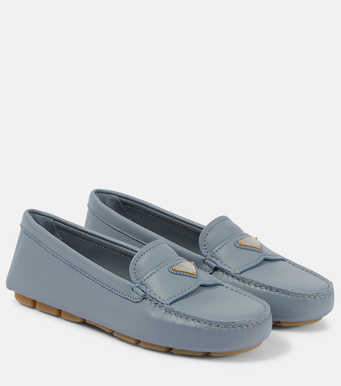 Mocassini in pelle con logo | Prada