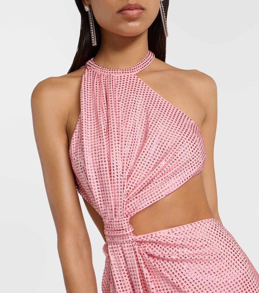 Crystal-embellished jersey gown | Area