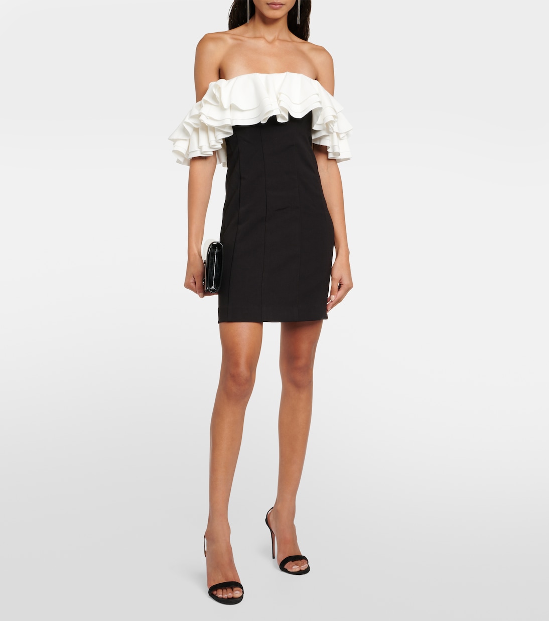 Kiara off-shoulder ruffled minidress | Staud
