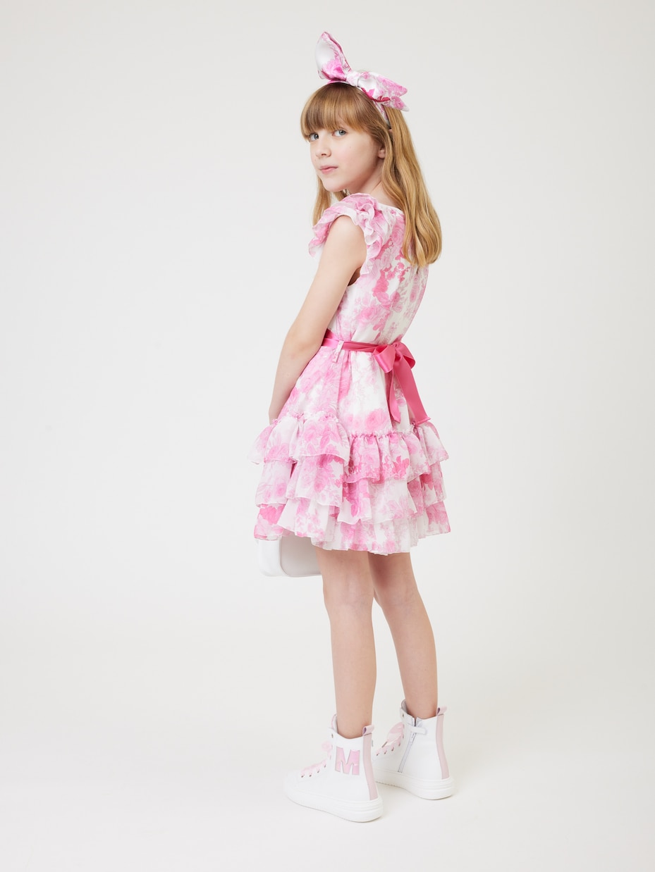 Bedrucktes Kleid aus Georgette | Monnalisa
