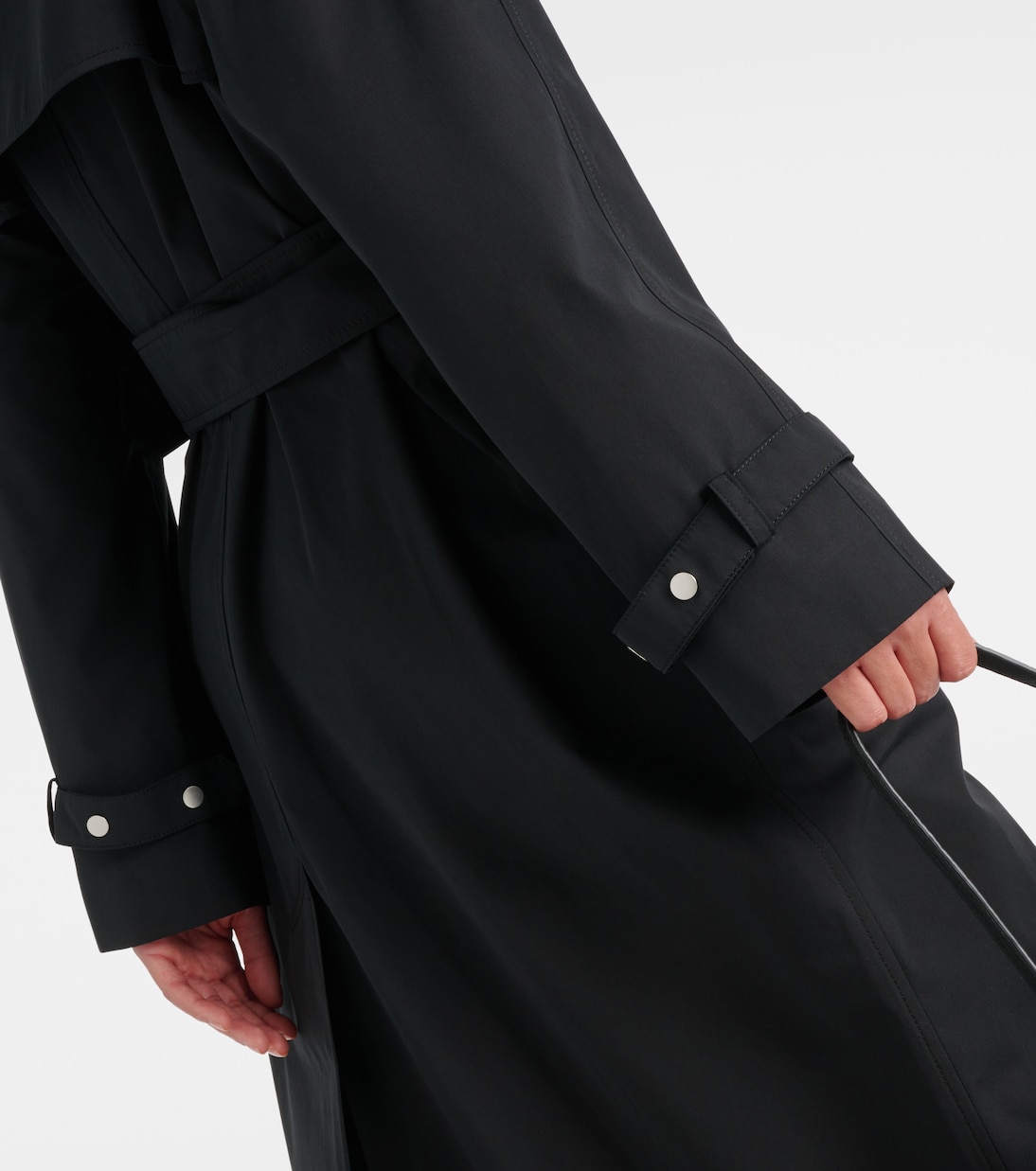 Kennington faux fur trimmed trench coat in black Burberry Mytheresa