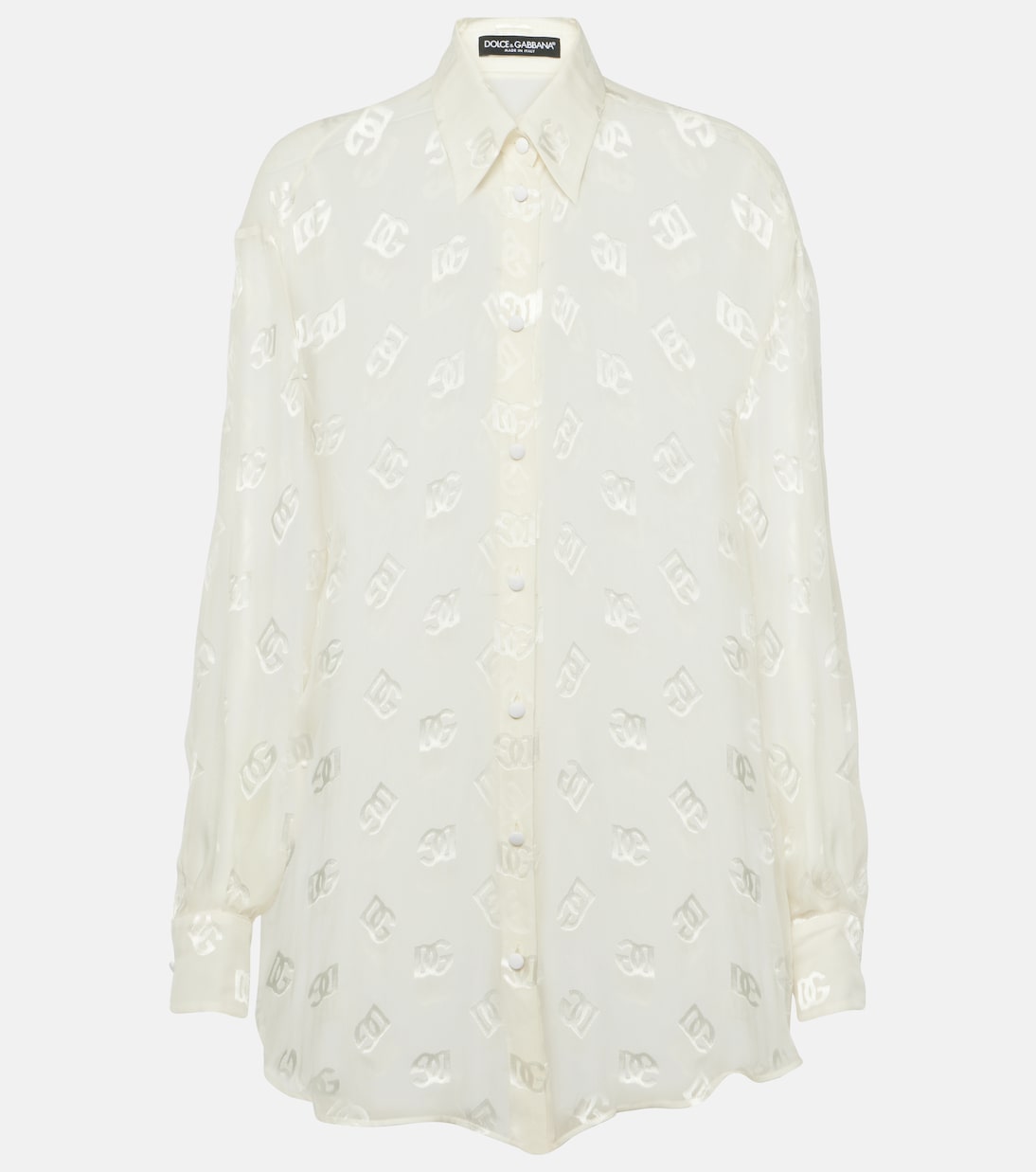 Hemd Burnout aus Seide | Dolce&Gabbana