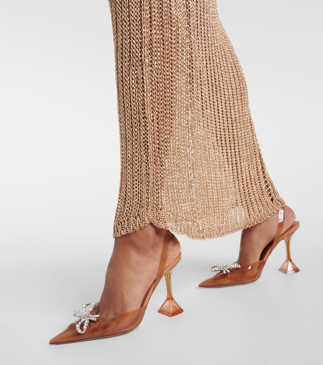 Pumps slingback Rosie 95 in PVC | Amina Muaddi