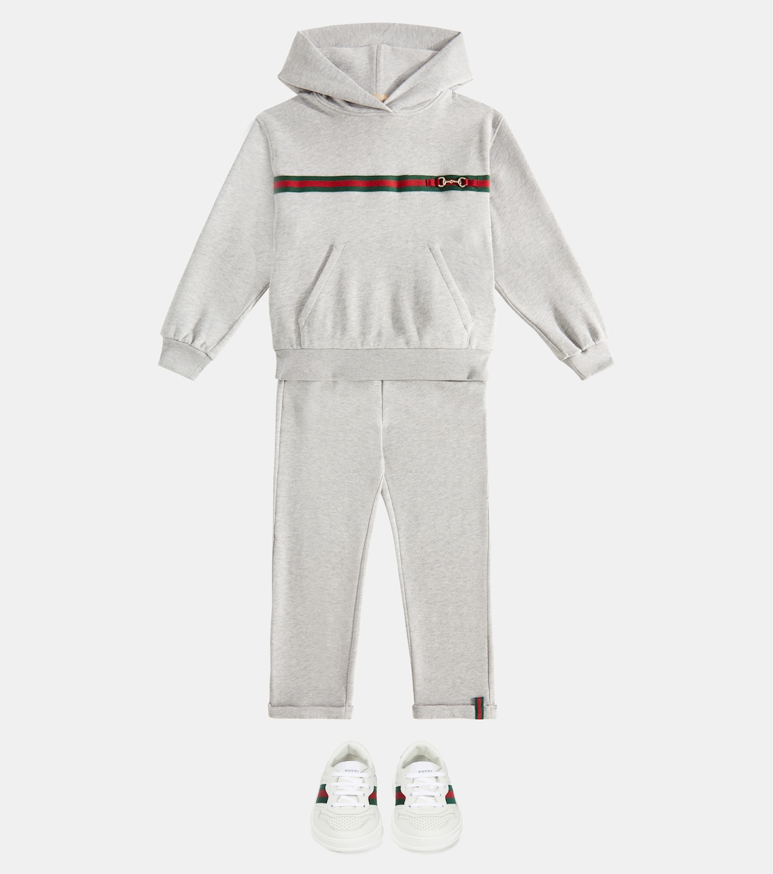 Felpa Web in cotone con morsetto | Gucci Kids