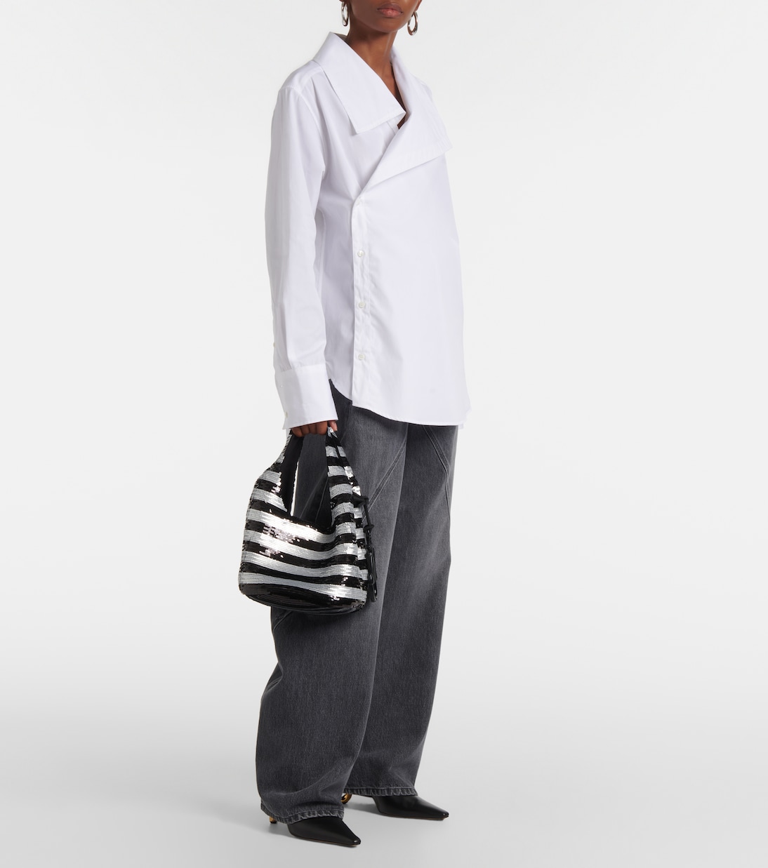 Borsa Mini con paillettes a righe | JW Anderson