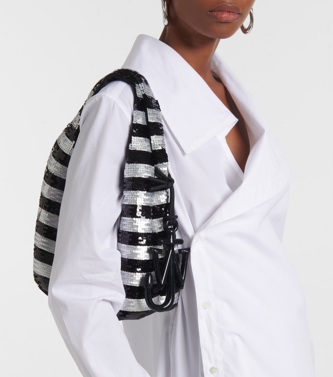 Borsa Mini con paillettes a righe | JW Anderson